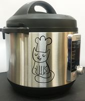 Chef Kitty - Black Vinyl Decal For Instant Pot