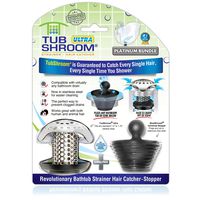 TubShroom Ultra Revolutionary Bath Tub Drain Protector Hair Catcher/Strainer/Snare, Stainless Steel