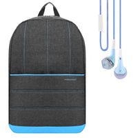 Compact Backpack (Baby Blue) for HP with Stereo Earphone with Mic