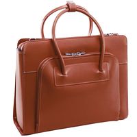 McKlein, W Series, LAKE FOREST, Top Grain Cowhide Leather, 15" Leather Ladies' Laptop Briefcase, Brown (94334)