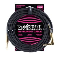 Ernie Ball Instrument Cable, Black, 10 ft. (P06081)