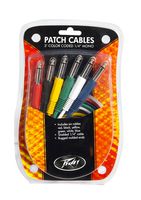 Peavey 3 Foot Colored 1/4 Inch Patch Cables, 6 Pack