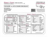 Thru-View Emergency Checklist - Cirrus SR22 / SR20