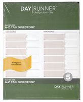 Day Runner Undated Planner Telephone and Address A-Z Tabs, 8.5 x 11 Inches (028-0200)