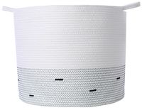 A Little Saga Cotton Rope Basket - Decorative Woven Storage for Blankets, Baby Toys - Bedroom, Guest Room or Nursery Hamper for Laundry - Bathroom Organizer Bin for Towel - Large 17 x 15 Inches