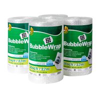 Duck Brand Bubble Wrap Roll, Original Bubble Cushioning, 12 Inch x 30 Feet, Perforated Every 12", 4 Pack