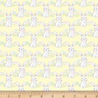 Fabric Editions Exclusive 36'' x 42'' Pre-Cut Bunny Yellow Flannel