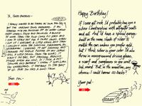 Quiplip Handwritten Yours Truly Birthday Cards, 6-Pack (YT04066PCK)