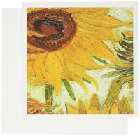 3dRose Set of 12 Greeting Cards, Picture of Van Goghs Heavily Textured Painting Sunflower (gc_100929_2)