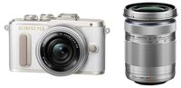 OLYMPUS PEN E-PL 8 EZ Double Zoom Kit [White][International Version, No Warranty]