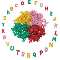 Juvale Glitter Letter Stickers - 208-Piece Self-Adhesive Glitter Letters, 1.46 x 0.94-Inch Glitter Alphabets, for Kids DIY Craft, Multicolored