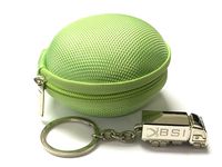 BSI Green EVA Case for Plantronics Explorer 500 Wireless Bluetooth Headset Bag Holder Pouch Box Pocket Size Protection Save + Free Silver Metal Truck Keychain with BSI(TM) LOGO