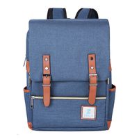 Vintage Laptop Backpack, Business Backpack, College Backpack, School Bag Fits 15-inch Laptop, Slim Unisex Backpack. Great Backpack for Teachers, Students, Traveling (Dark Blue)
