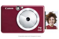 Canon IVY CLIQ+ Instant Camera Printer, Mobile Mini Photo Printer Via Bluetooth(R), Ruby Red