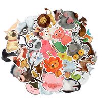 Sticker Decals - 50 Pcs Cartoon Animals Laptop Stickers Car Sticker for Snowboard Motorcycle Bicycle Phone Mac Computer DIY Car Window Bumper Luggage Decal Graffiti Patches (50 Pcs Cartoon Animals)