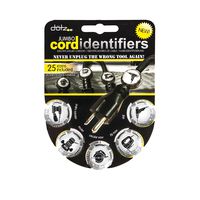 Dotz Jumbo Cord Identifiers, Cord and Cable Management for Home and Office, 5 Count (DJI954HW-C)