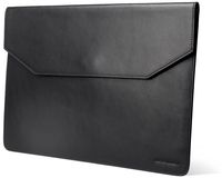 Kasper Maison Italian Leather Laptop Sleeve for 12 Inch Apple Macbook - Protective Slim Carrying Computer Case for New Mac 12inch Model a1534 - Black