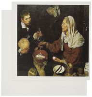 3dRose An Old Woman Cooking Eggs by Diego Valazquez 1618 Greeting Cards, Set of 6 (gc_149737_1)