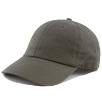 The Hat Depot 300N Washed Low Profile Cotton and Denim Baseball Cap (Olive)