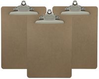 Letter Size Clipboard Standard Clip 9'' x 12.5'' Hardboard (Pack of 3)