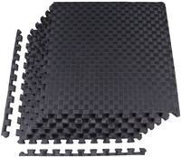 BalanceFrom 1" EXTRA Thick Puzzle Exercise Mat with EVA Foam Interlocking Tiles for MMA, Exercise, Gymnastics and Home Gym Protective Flooring (Black)