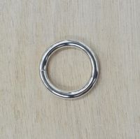 10 pk 2 1/2" Rings Solid Steel Nickel Plated Leather Craft