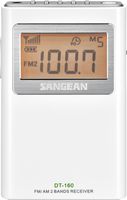 Sangean DT-160 FM/AM Stereo Pocket Radio (White) (Certified Refurbished)