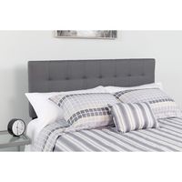 Flash Furniture Bedford Tufted Upholstered Full Size Headboard in Dark Gray Fabric