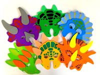 Playscene 1 Dozen Foam Dinosaur Masks, Party Favors for Children (12 Dinosaur Masks)