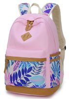 Goldwheat Canvas Laptop Backpack Rucksack for Teen Girls Bookbag Causal Lightweight Daypack