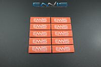 10 PCS 2 4 6 GAUGE HEAT SHRINK TUBE 1/2 X 1.5 INCH RED ENNIS ELECTRONICS TUBING RING TERMINAL