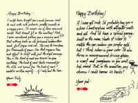 Quiplip Handwritten Yours Truly Birthday Cards, 6-Pack (YT01066PCK)