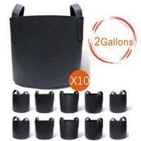 Gardzen 10-Pack 2 Gallon Grow Bags, Aeration Fabric Pots with Handles