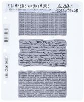 Stampers Anonymous Tim Holtz Cling Rubber Stamp Set, Reflections