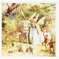 3dRose Thumbelinas Wedding - Greeting Cards, 6 x 6 inches, set of 6 (gc_125962_1)