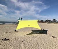 Neso Tents Grande Beach Tent, 7ft Tall, 9 x 9ft, Reinforced Corners and Cooler Pocket(Lemon)