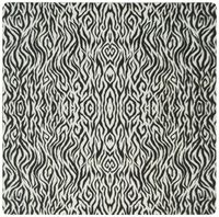 3dRose LLC 8 x 8 x 0.25 Inches Mouse Pad, Thin Small Scale Black N White Zebra Print (mp_101085_1)
