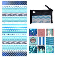 Elite Trend Microfiber Beach Towel for Travel:Oversized XL 78 x 35 Inch Quick Drying, Lightweight, Fast Dry Shower & Body Towels, Sand Free, Perfect (Waves, Extra Large (78X35-INCH))