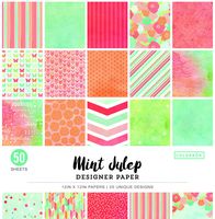 Colorbok 73490A Designer Paper Pad Mint Julip, 12" x 12"