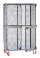 Little Giant SLN-3060-6PYFL All-Welded Mobile Storage Lockers, No Center Shelf, 2000 lb. Capacity, 6" Polyurethane, Gray