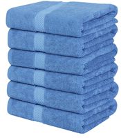 Utopia Towels Cotton Towels, Electric Blue, 22 x 44 Inches Towels for Pool, Spa, and Gym Lightweight and Highly Absorbent Quick Drying Towels,(Pack of 6)
