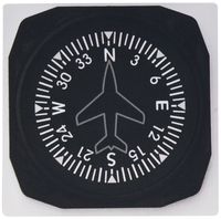 3Drose LLC 8 X 8 X 0.25 Inches Mouse Pad, Closeup of Aircraft Heading Indicator (Mp_109545_1)