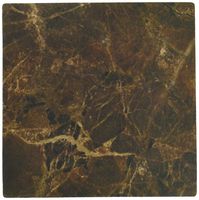 3dRose 8 x 8 x 0.25 Inches Mouse Pad, Picture of Dark Brown Veined Marble Print (mp_101039_1)