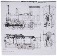 3dRose Print of Original Blueprints for Paris Steam Railroad Mouse Pad (mp_194682_1)