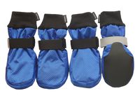 LONSUNEER Winter Paw Protector Dog Boots Waterproof Soft Sole and Nonslip Set of 4 Color Blue Size XL
