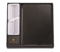 Cross Classic Century Lustrous Chrome Selectip Rollerball Pen & Classic Black Medium Journal