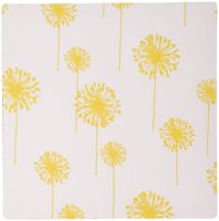 3dRose LLC 8 x 8 x 0.25 Inches Mouse Pad, Yellow Dandelions on White (mp_60578_1)