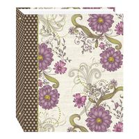 Magnetic Self-Stick 3-Ring Photo Album 100 Pages (50 Sheets), Berry Blossoms Design