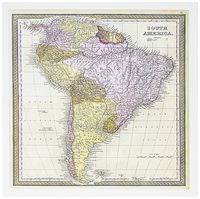 3dRose Old South America Map - Greeting Cards, 6 x 6 inches, set of 12 (gc_50918_2)