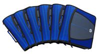 Case-it Mighty Zip Tab 3-Inch Zipper Binder, Blue, Case of 6 (D-146-C-BLU)